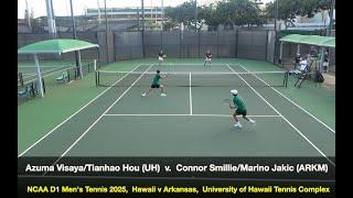 Hawaii vs Arkansas 1st Doubles HLTS - College Tennis 2025