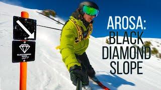 Black Diamond Slope: The Steepest Slope in Arosa