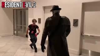 RESIDENT EVIL 2 MR X IN THE REAL LIFE AMAZING