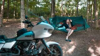 Solo Motorcycle Camping Trip: A Peaceful Escape