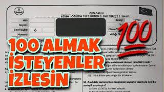 6.Sınıf Türkçe 2.Dönem 2.Yazılı