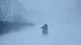 Insane snow storm and strong winds hits Russia - Moscow Oblast