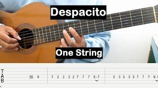 Despacito Guitar Tutorial One String Guitar Tabs Single String Guitar Lessons for Beginners