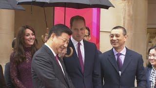 Prince William asks China's President if he wants to test drive an Aston Martin?