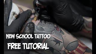 How to: New school tattoo (Full video)