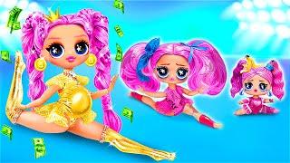 LOL Gymnast Growing Up! LOL OMG DIYs & Doll Crafts