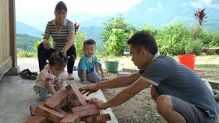 Husband is a good man, Build tight pillars for safety, Harvest taro to sell.