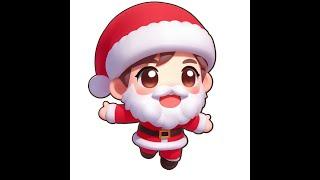 How To Make A Vector cartoon 3D  / Adobe Illustrator /  Santa Claus / AI