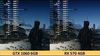 RX 570 vs GTX 1060 (Ryzen 5 2600) in 9 Games Benchmark Test. Just Cause 4, Black Ops 4, PUBG ect.