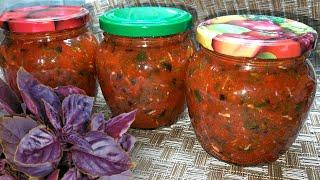 Basil sauce for meat or just spread on bread  Basil sauce recipe for the winter