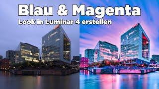 Nachtfotografie bearbeiten in Luminar 4 - Blau & Magenta Look Tutorial