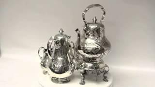 Antique English Silver 5 Piece Tea & Coffee Set 1864