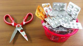 Best Craft Ideas With Empty Medicine Packets ! Best Out Of Waste Medicine Packets !