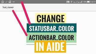 Changing Color of Action Bar and Status Bar in AIDE