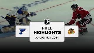 Blues at Blackhawks | October 5, 2024 | NHL Full Game Highlights