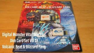 Digital Monster Vital Bracelet Dim Card Set Vol 01 Volcanic Beat & Blizzard Fang