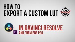 How to Export a Custom LUT in DaVinci Resolve