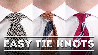 3 Easiest Tie Knots for Beginners - Step-By-Step Instruction - Works Guaranteed