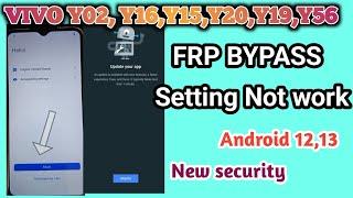 Vivo Y02, Y16(V2204) frp bypass || Vivo frp setting Not Open || Vivo frp bypass|