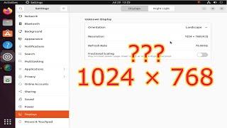 Ubuntu resolution stuck at 1024x768
