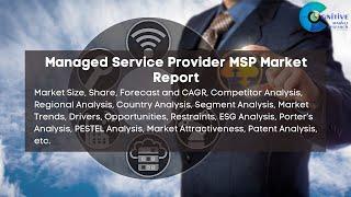 Managed Service Provider MSP Market Report 2024 | Forecast, Market Size, Growth, Trends