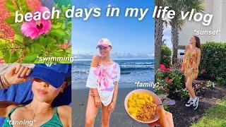 beach days in my life ‍️ *swimming, tanning, sunset + more*