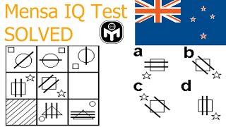 Mensa New Zealand IQ Test (33/33 Correct Answers)