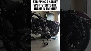 Disassembling a Harley Sportster #shorts #motorcycle #harley #chopper #custommotorcycle