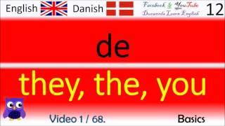 01 Basics Dansk - Engelsk Ord / Danish - English Words læring engelsk Lærer engelsk