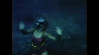 Vintage Scuba Diving Female Diver Encounters Marine Life 1960s