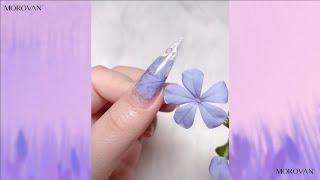 Morovan poly gel nail | Easy poly gel tutorial | Flower poly gel nail | Morovan