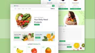 How To Make An ' Online Grocery Store ' Website Design Using HTML / CSS / JAVASCRIPT - Step BY Step