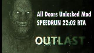 Outlast All Doors Unlocked mod SPEEDRUN 22:02 RTA