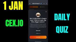 CEX.IO Power Tap Quiz Answer Today l 1 January cex.io Power Quiz Answer l cex.io Question Answer