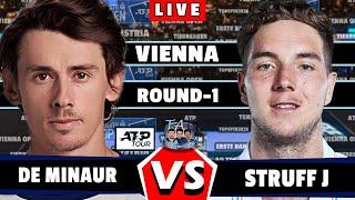 LIVE: J Struff vs A de Minaur • Vienna Open ATP 500 2024 Round 1 #Struff #deMinaur #ATP #ViennaOpen