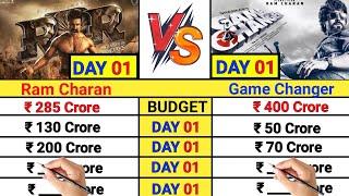 Ram Charan Game Changer Movie Day 01 vs RRR movie Day 01 Box Office Collection Comparison Prediction