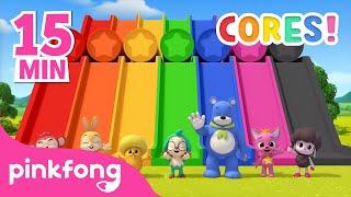 Aprenda as Cores com Hogi e seus Amigos | 15Min | As Cores | Pinkfong @Hogi