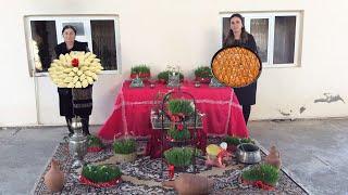 I prepared \Bakhlava and \Shakarburan, which are the symbols of Nowruz holiday