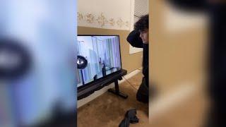 BROKEN TV PRANK *BACKFIRED*  #shorts