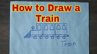 How To Draw a Train From Number 5555555 | Very Easy Drawing | Step by Step | Easy Drawing for Kids