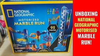 Unboxing National Geographic Motorized Marble Run! (95 pieces)