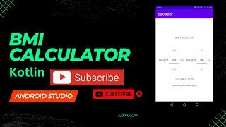 bmi calculator in android studio | bmi | kotlin bmi calculator |kotlin |android studio tutorial