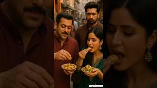 Salman Khan and Katrina Kaif eating chaat in bazar and Vicky Kaushal look very angry | Ai Short