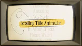 Vox Title Animation (After Effects Tutorial)