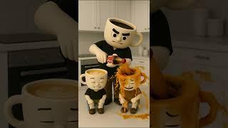 Troubled father and his children 