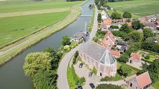 Dorpje en dijk Oudendijk gemeente Koggenland.