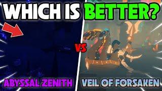 ABYSSAL ZENITH vs VEIL OF THE FORSAKEN WHICH IS BETTER FOR XP AND MONEY? | ROBLOX FISCH