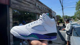 The leather Is Insane Air Jordan 5 Grape 2025