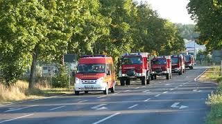 Waldbrand alarm! Oranienbaum Landkreis-Dahme-spreewald auf Einsatzfahrt mit dem TLF-Modul! BBL- SA