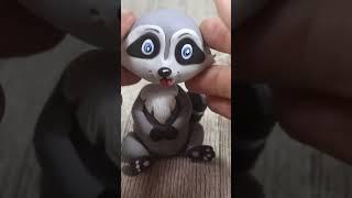 Raccoon out of Fondant or Clay - Cake Topper #shorts